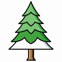 Pine Tree Icon: A Vector Illustration