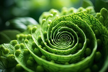 Fototapeta premium Fibonacci Spiral Background. The natural harmony and mathematical beauty of the Fibonacci sequence create a visually engaging and aesthetically pleasing composition. 