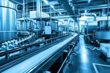 Fototapeta premium Conveyor Belt in a Factory
