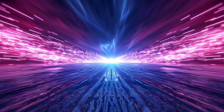 Futuristic neon digital explosion background with cyber Monday technology theme. Concept Cyber Monday Deals, Neon Tech Background, Digital Explosion, Futuristic Theme, Technology Trends