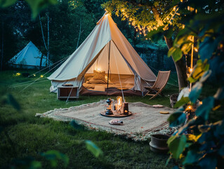 camping in the backyard