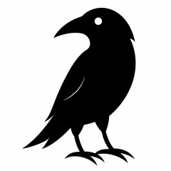 Fototapeta premium Crow silhouette vector art illustration