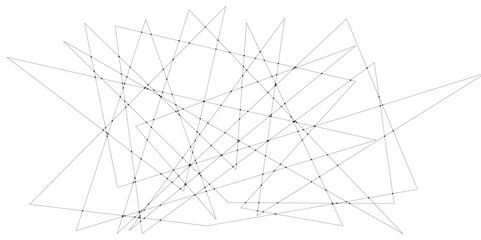 Abstract background with lines, White color technology concept geometric line vector background.  Black and white polygonal structure.     m science technology, data structure, connected points, web