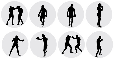 boxer silhouette set