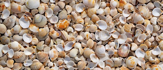 Panoramic close-up, high detail scan of jingles shell texture, Generative AI