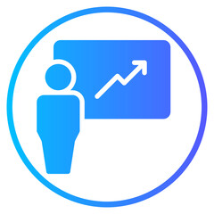 statistics gradient icon