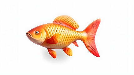 Carp fish 3d cartoon style