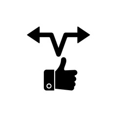 ambiguity concept line icon. Simple element illustration. ambiguity concept outline symbol design.