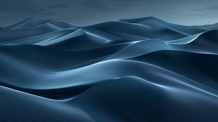 desert dune landscape, blue and grey gradient, glow abstract wallpaper