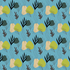 seamless pattern with leaves