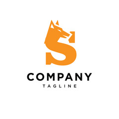 Letter S Wolf Logo Icon Vector Template