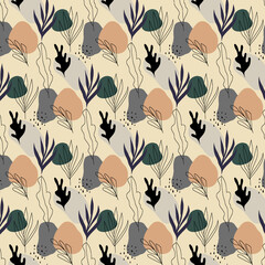 seamless background with leaves