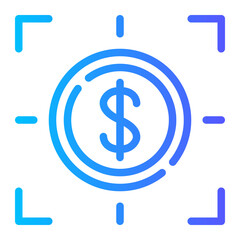 money gradient icon