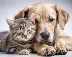 Plakat Cat and Dog Friends.