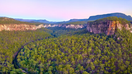 Sunrise looking up the gorge