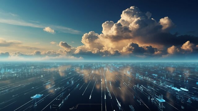 icture a bustling cityscape beneath a blanket of stratus clouds, their low-lying layers casting a soft and diffused light that bathes the urban landscape in a serene and tranquil glow
