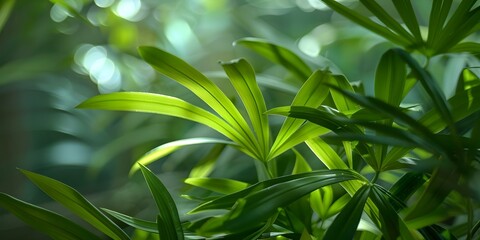 Obraz premium Green plants improve indoor air quality by creating a fresh and healthy atmosphere. Concept Indoor Plants, Air Quality, Greenery, Healthy Home