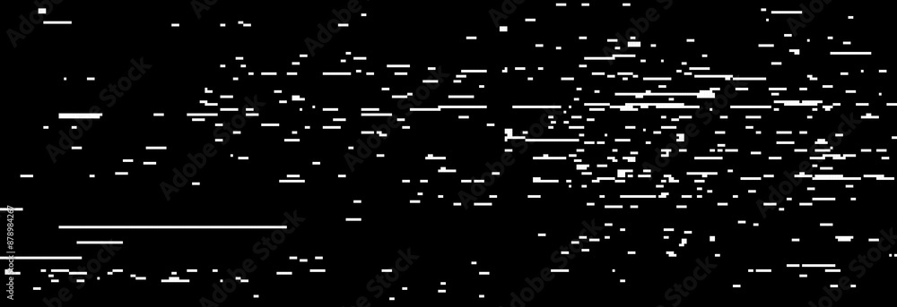 Poster TV static noise texture. Glitch vhs pixel noise wallpaper. Lost or bad signal concept. Random rippled video tape background. Image distortion distressed backdrop effect. Vector 