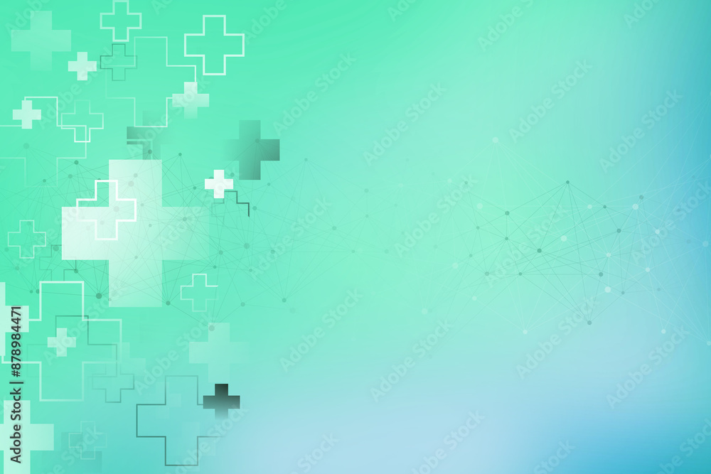 Canvas Prints modern abstract digital medical tech background