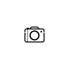 Camera Icons Black and White Line Vector Art