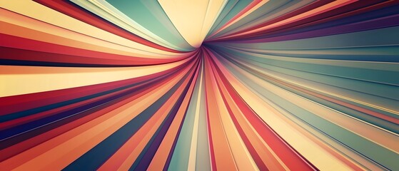 Retro Vintage Abstract Background with Geometric Shape and Speed Motion Perspective Line