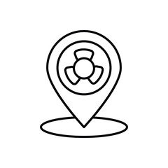 location icon design with white background stock illustration