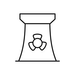 nuclear power icon design with white background stock illustration