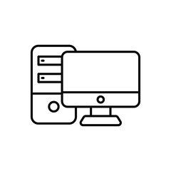 computer icon design with white background stock illustration