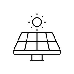 solar panel icon design with white background stock illustration