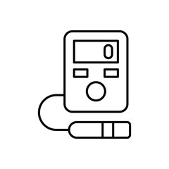 geiger counter icon design with white background stock illustration