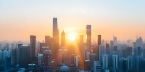 Fototapeta premium Innovative Architecture and Contemporary Color Effects A Modern City Skyline. Concept Architecture Photography, Urban Landscape, City Skylines, Modern Design, Colorful Structures