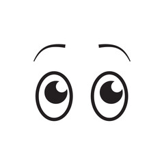 Eyes of awareness and surprise. Vectors.