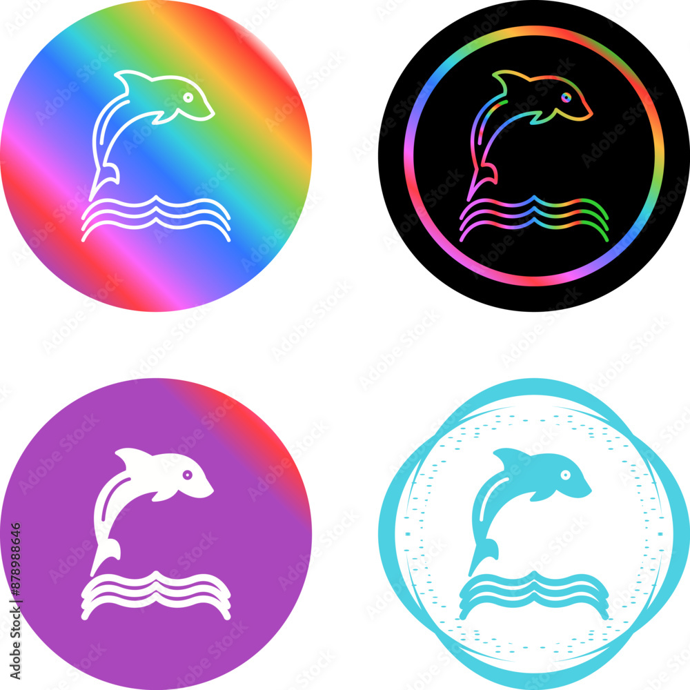 Wall mural Dolphin Vector Icon