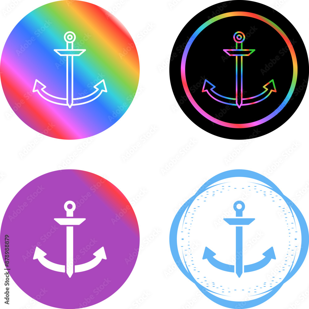 Poster anchor vector icon