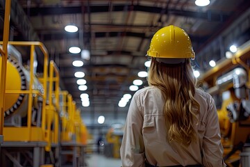 Female Engineer in a Factory