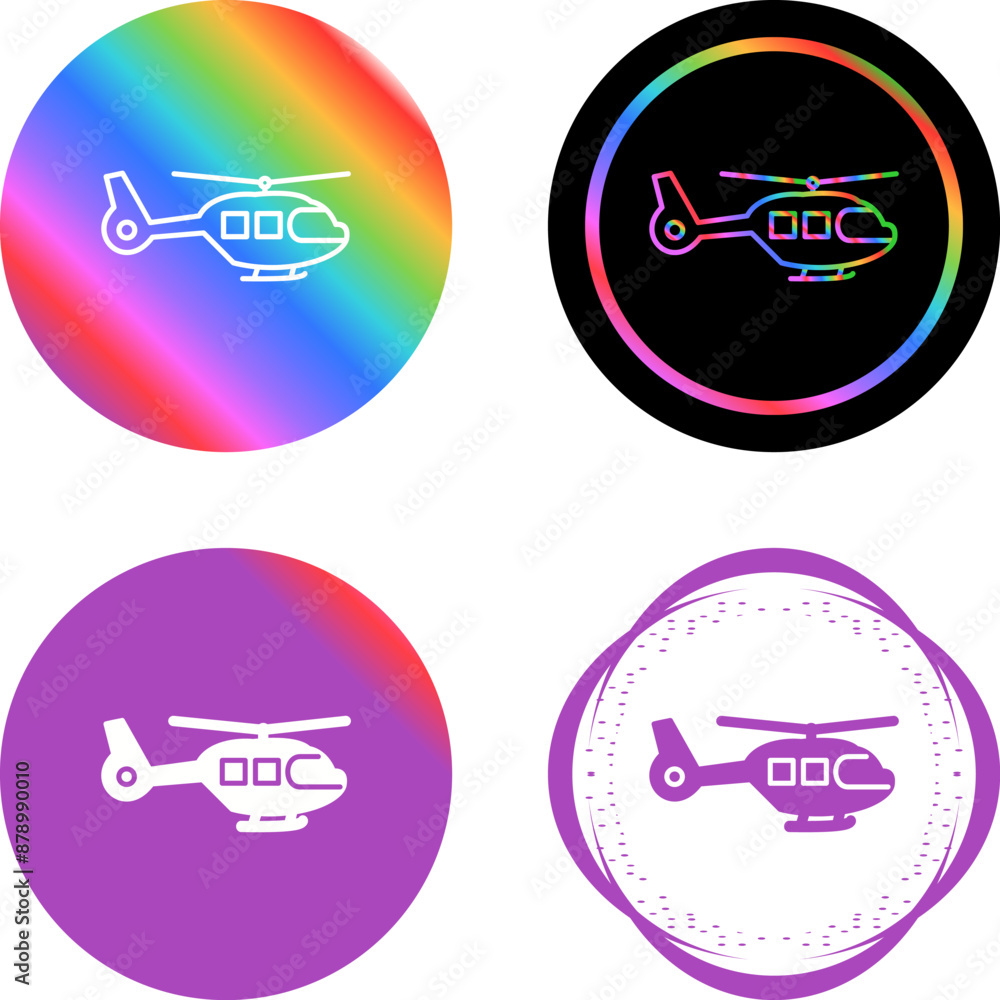 Canvas Prints helicopter vector icon