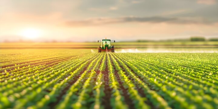 Optimizing agrochemical use for efficient crop protection and waste reduction. Concept Agricultural Sustainability, Waste Reduction, Crop Protection, Agrochemical Efficiency