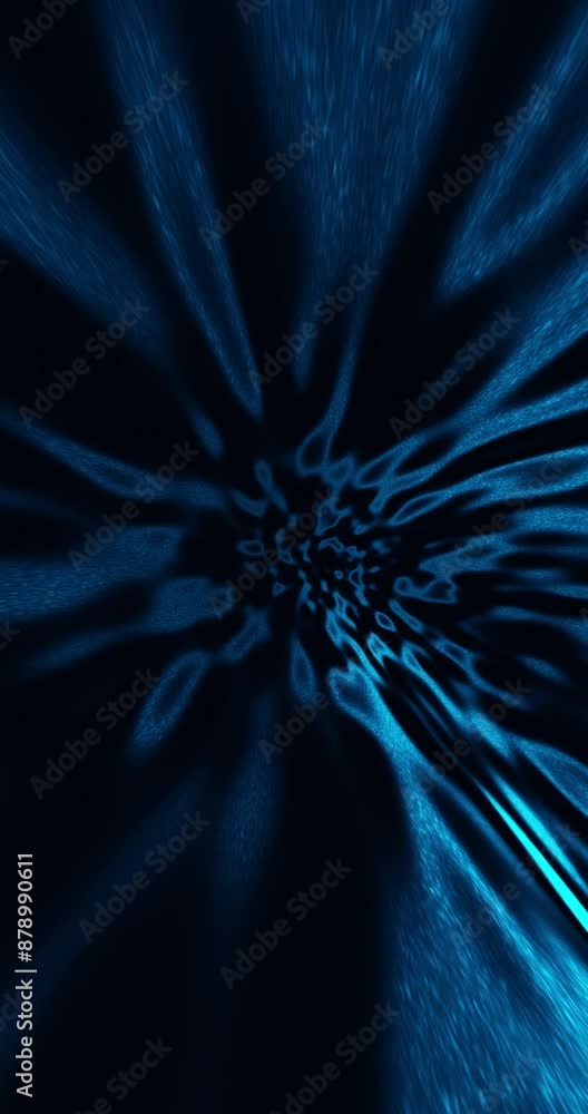 Poster abstract dark blue textured 3d space loop vertical background.
