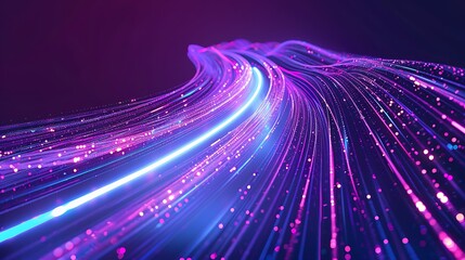 Digital technology speed internet network connection blue purple background, cyber information, abstract speed connect communication, innovation metaverse futuristic tech, Ai big data. Generative Ai