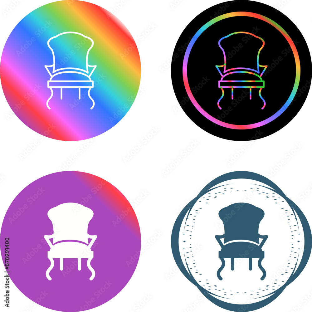 Wall mural comfortable chair vector icon