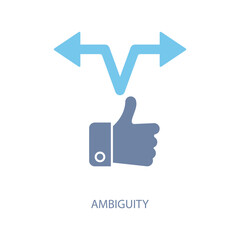 ambiguity concept line icon. Simple element illustration. ambiguity concept outline symbol design.