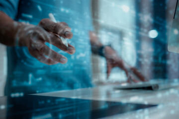 future network concept Hand touching the Metaverse Universe, A Conceptual Shift in Digital...
