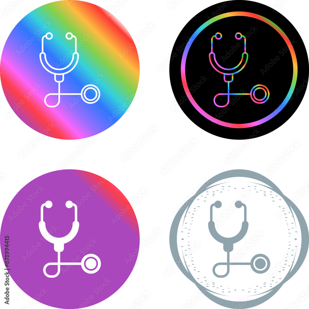 Wall mural stethoscope vector icon