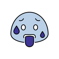 Sweating icon design with white background stock illustration