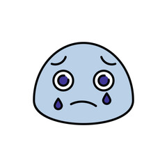 Fototapeta premium Crying icon design with white background stock illustration