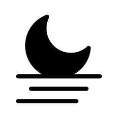 Isha Prayer Icon Vector Symbol Design Illustration