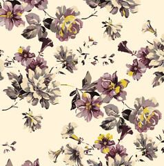 seamless background with flowers