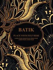  Luxurious and elegant vector Javanese ethnic batik pattern template for invitations book cover printing needs