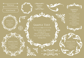 オシャレなフレームデザインセット