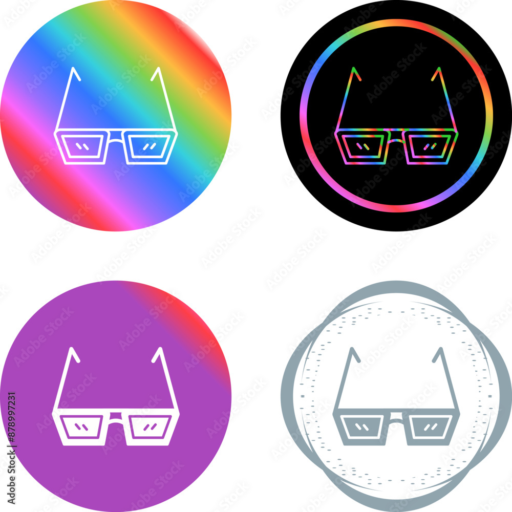 Wall mural glasses vector icon